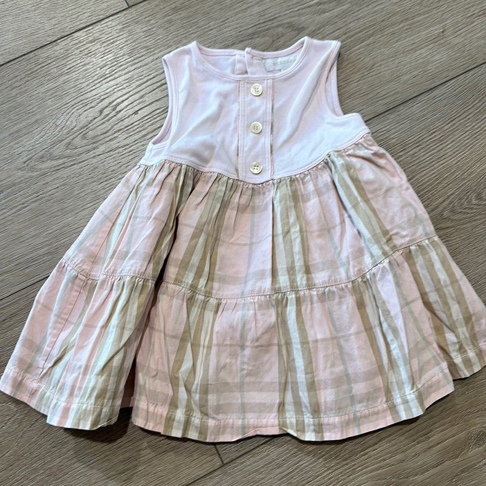 Burberry pink plaid summer dress